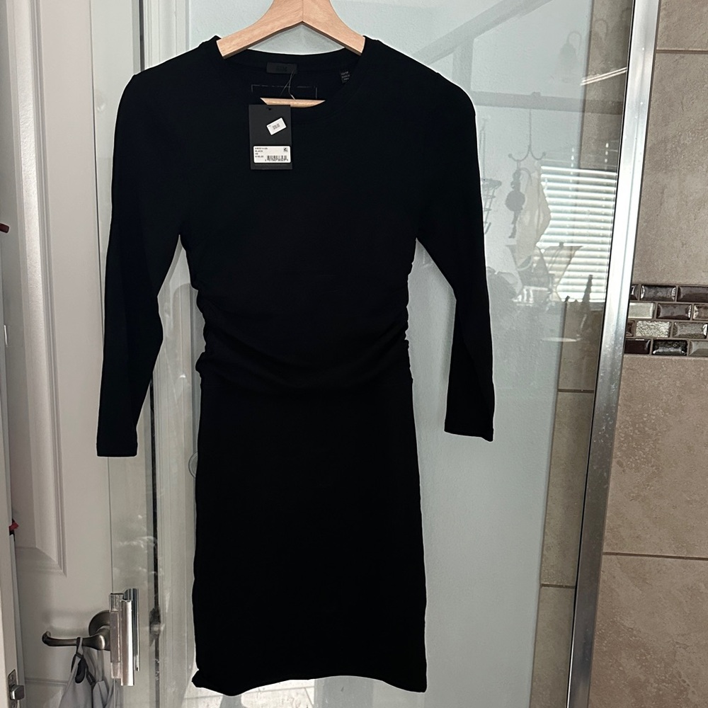 ATM Anthony Thomas Melillo Black Long Sleeve Dress